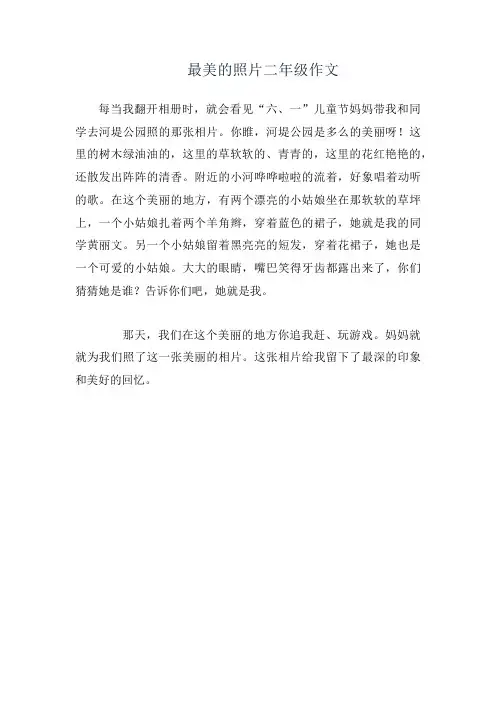 最美的照片二年级作文