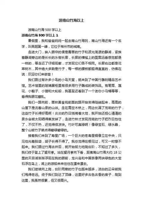 游南山竹海以上