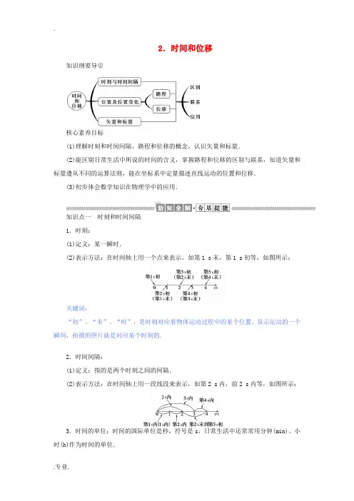 高中物理 1.2 时间和位移教案 新人教版必修1-新人教版高一必修1物理教案