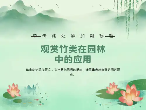 竹类在园林配置中的应用