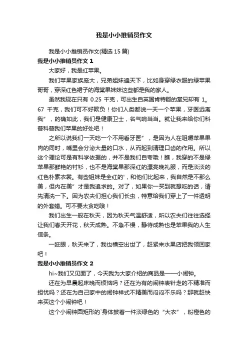 我是小小推销员作文