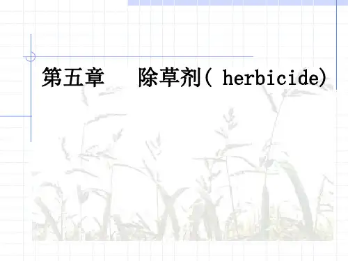 除草剂分类和使用方法PPT课件