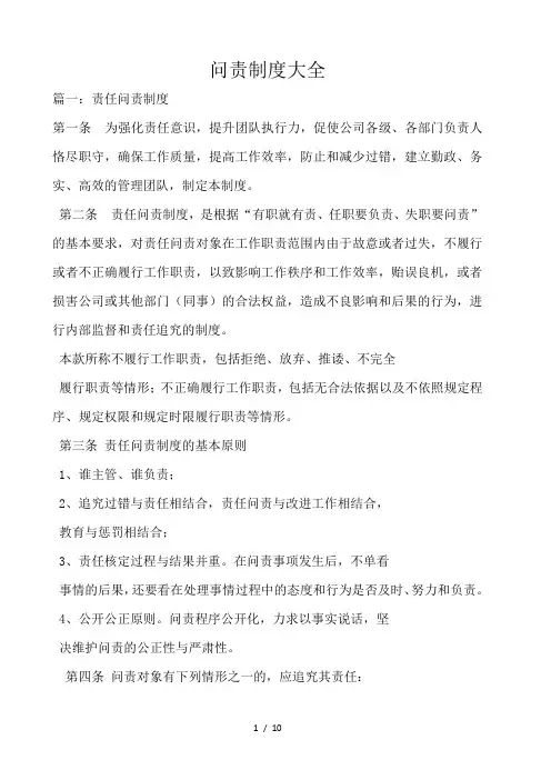 问责制度大全 