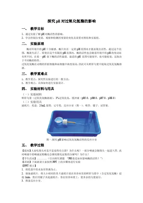 11探究ph对过氧化氢酶的影响