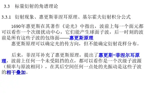 3.3  标量衍射的角谱理论