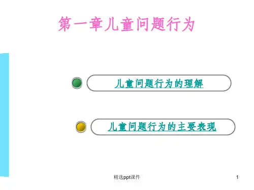 儿童问题行为ppt课件