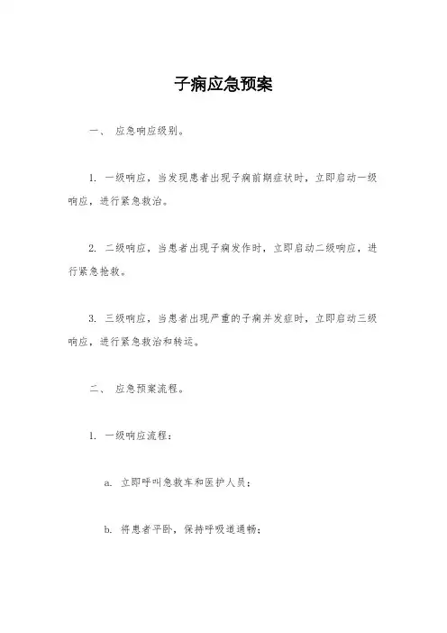 子痫应急预案