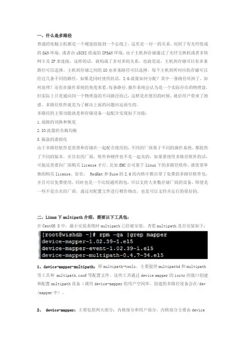 multipath配置(简易配置文档)