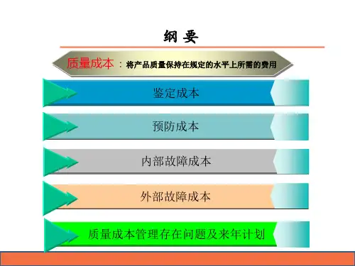 2013年度质量成本分析报告ppt课件