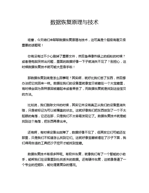 数据恢复原理与技术