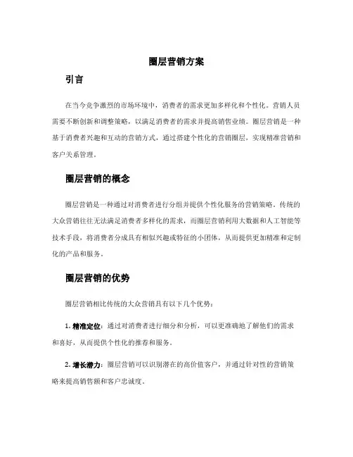 圈层 营销方案
