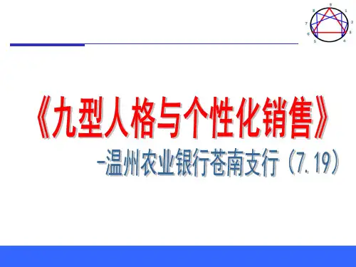 九型人格与个性化销售