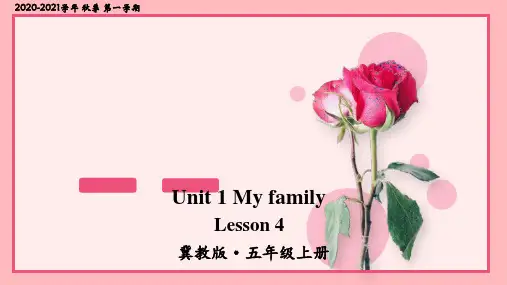冀教版五年级英语上册Lesson 4课件PPT