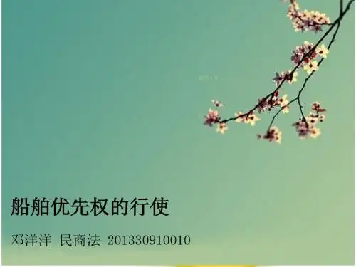 船舶优先权的行使