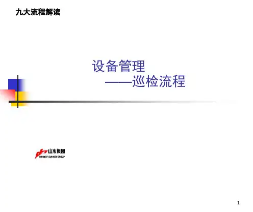 水泥设备管理流程之巡检流程讲解PPT课件