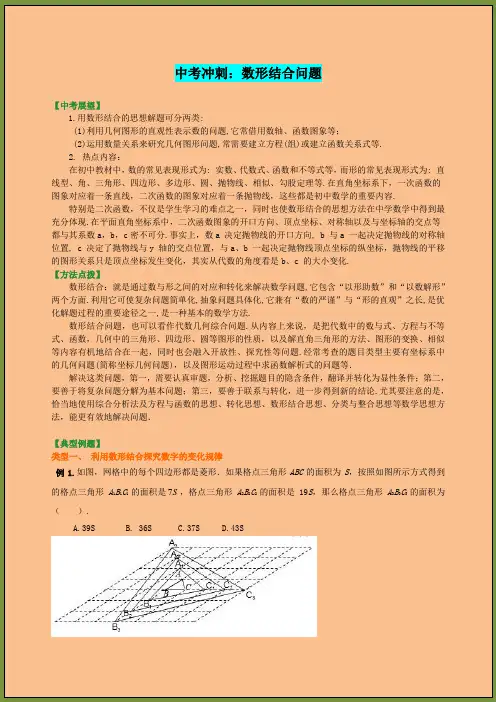 九年级数学专题复习数形结合问题