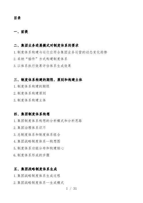 集团发展战略规划策划方案