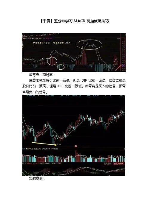 【干货】五分钟学习MACD高抛低吸技巧