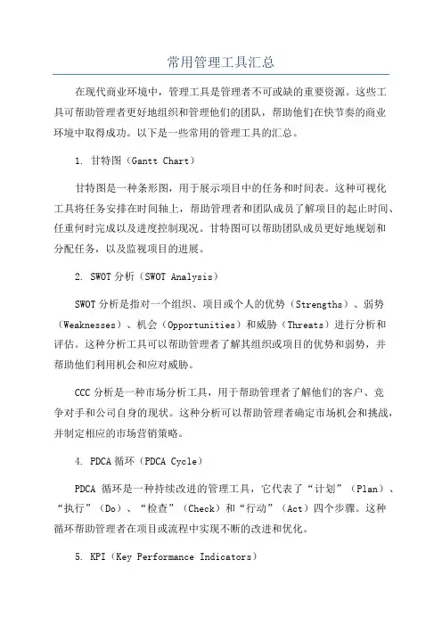 常用管理工具汇总
