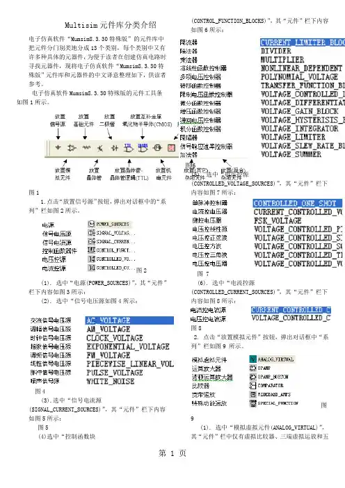 multisim 元件库 对照表共9页文档