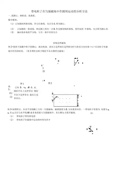(精典)磁场中各种边界问题解析