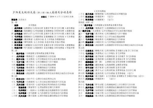 夕阳美太极功夫扇(第二套)56式扇谱及分动名称