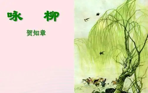 2019二年级语文下册课文11《古诗二首》咏柳课件2新人教版