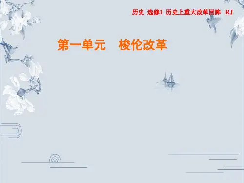 2019-2020年人教版历史选修1作业课件：第1单元 第1课 雅典城邦的兴起(共29张PPT)