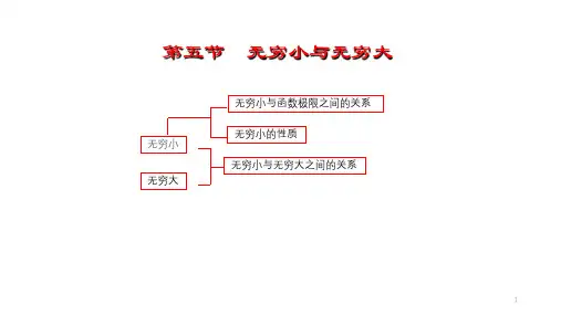 高等数学 第五节 无穷小与无穷大