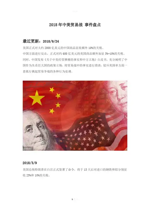 2018年中美贸易战-事件盘点