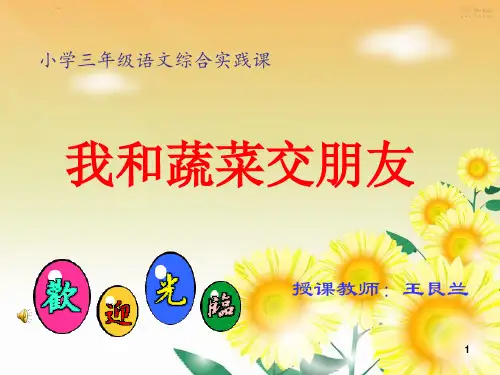 三年级实践课我和蔬菜交朋友PPT课件