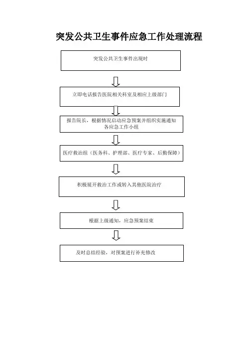 突发公共卫生事件应急工作处理流程