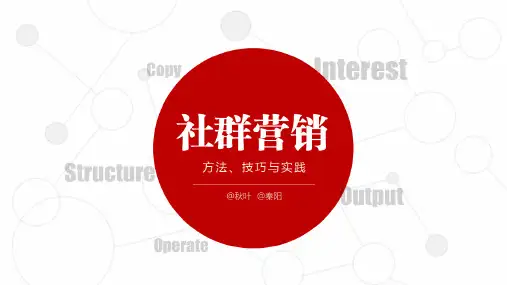 《社群营销》第2版配套PPT秋叶