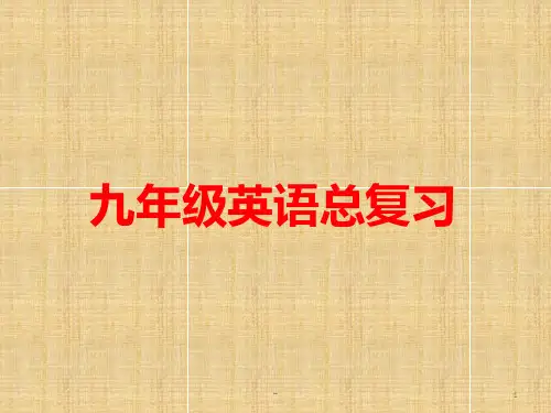 人教版九年级英语全一册总复习PPT课件