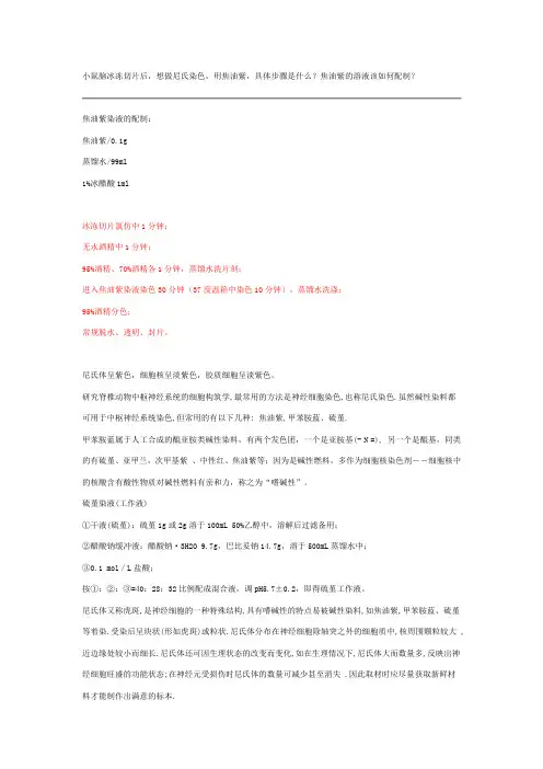 尼氏染色步骤