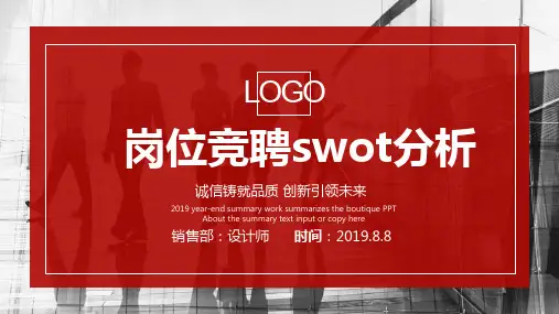 岗位竞聘swot分析ppt