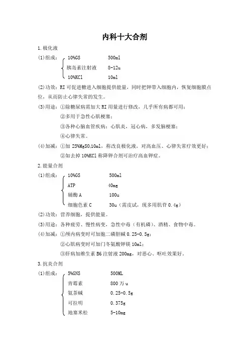 内科十大合剂
