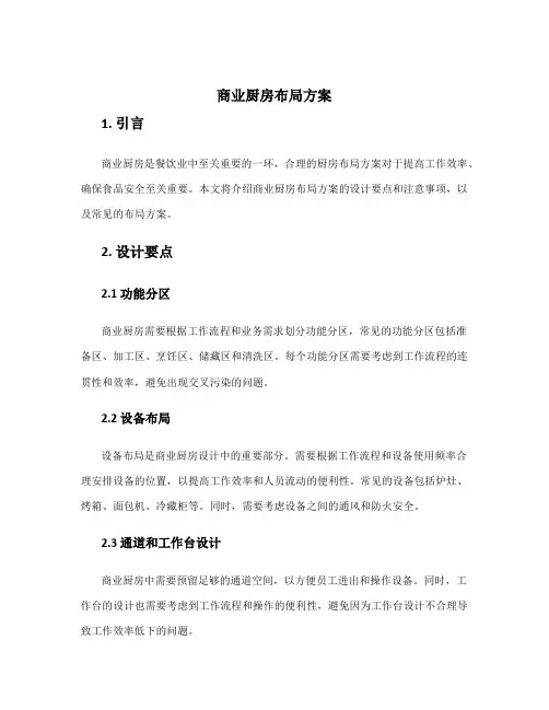商业厨房布局方案