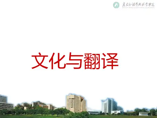 第七部分--文化与翻译PPT课件