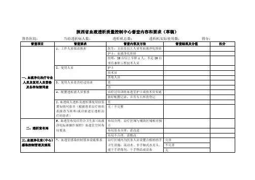 血透检查标准