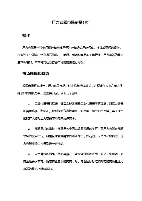 2024年压力容器市场前景分析