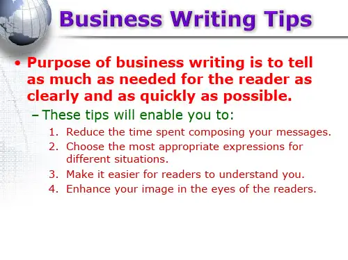BusinessWritingTips商务英语写作秘诀