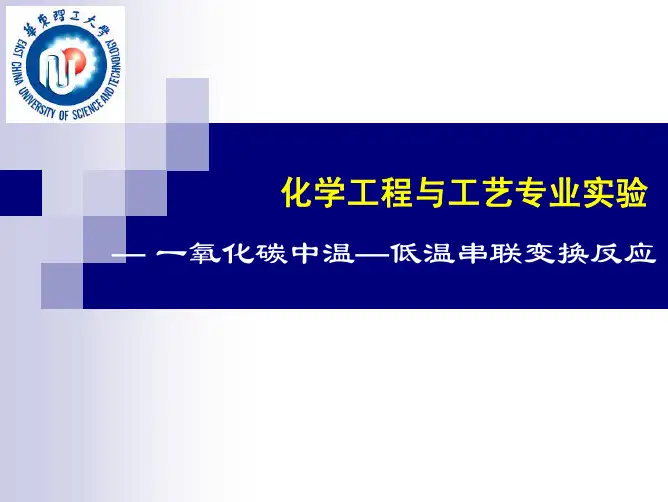 化学工程与工艺专业实验