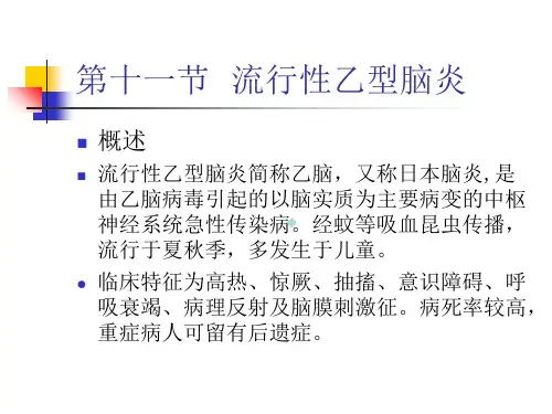 传染病学ppt课件乙脑