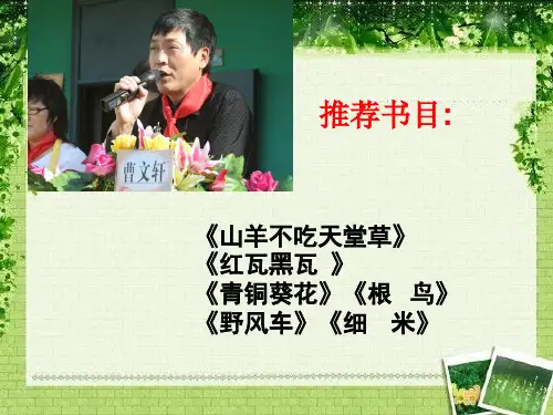 《山羊不吃天堂草》《红瓦黑瓦》《青铜葵花》《根鸟