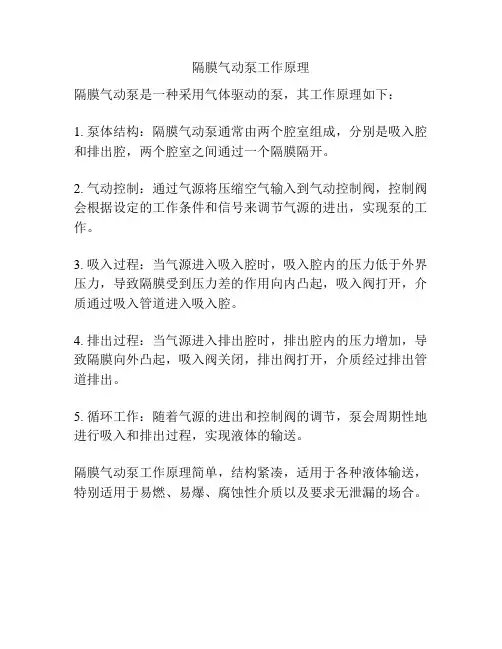 隔膜气动泵工作原理
