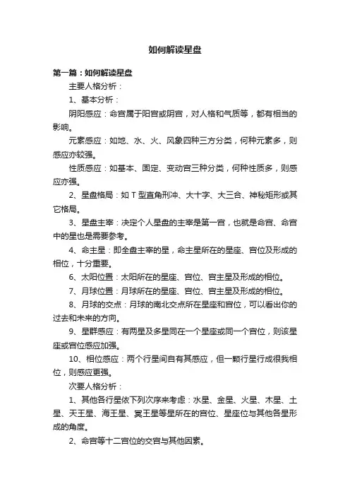 如何解读星盘