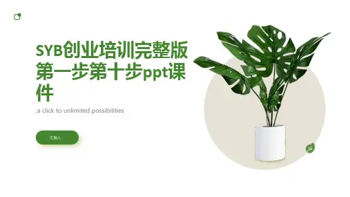 SYB创业培训完整版第一步第十步ppt课件