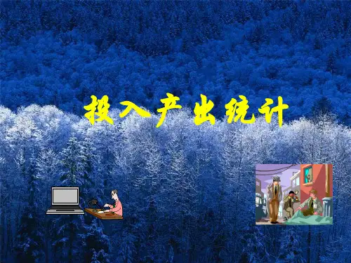 投入产出统计资料