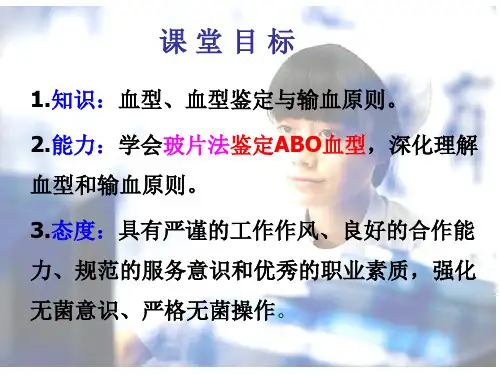 实验ABO血型鉴定ppt课件